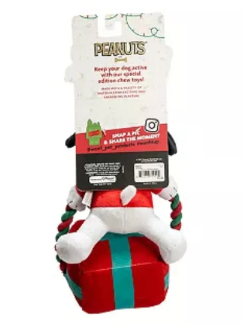 NWT ~ Peanuts Snoopy Gift Rope Plush Dog Toy